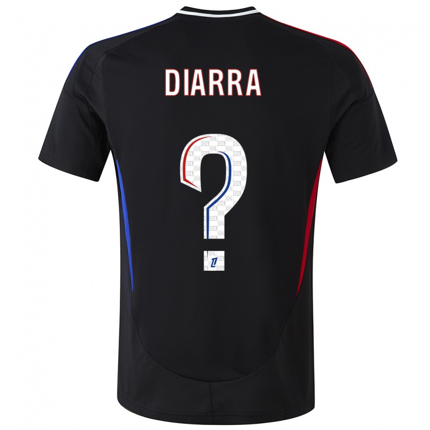 Kandiny Kinder Lassine Diarra #0 Schwarz Auswärtstrikot Trikot 2024/25 T-Shirt