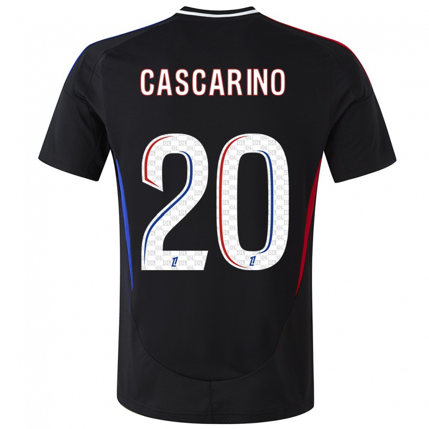 Kandiny Kinder Delphine Cascarino #20 Schwarz Auswärtstrikot Trikot 2024/25 T-Shirt