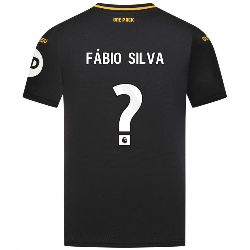 Kandiny Kinder Fábio Silva #0 Schwarz Auswärtstrikot Trikot 2024/25 T-Shirt