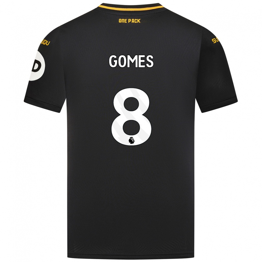 Kandiny Kinder João Gomes #8 Schwarz Auswärtstrikot Trikot 2024/25 T-Shirt