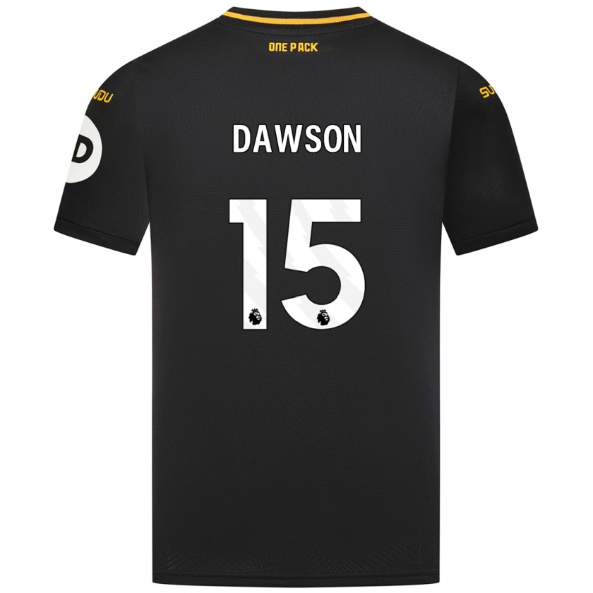 Kandiny Kinder Craig Dawson #15 Schwarz Auswärtstrikot Trikot 2024/25 T-Shirt