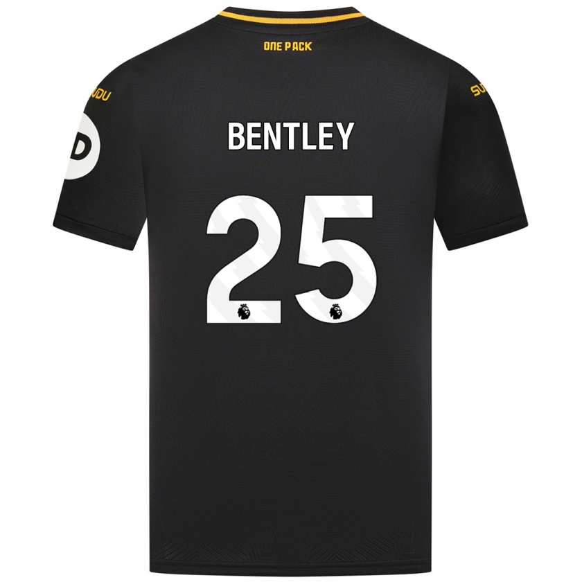 Kandiny Kinder Daniel Bentley #25 Schwarz Auswärtstrikot Trikot 2024/25 T-Shirt