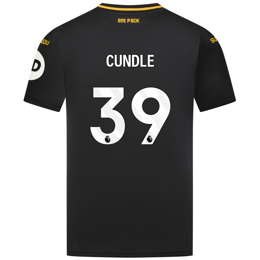 Kandiny Kinder Luke Cundle #39 Schwarz Auswärtstrikot Trikot 2024/25 T-Shirt