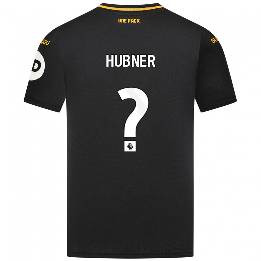 Kandiny Kinder Justin Hubner #0 Schwarz Auswärtstrikot Trikot 2024/25 T-Shirt