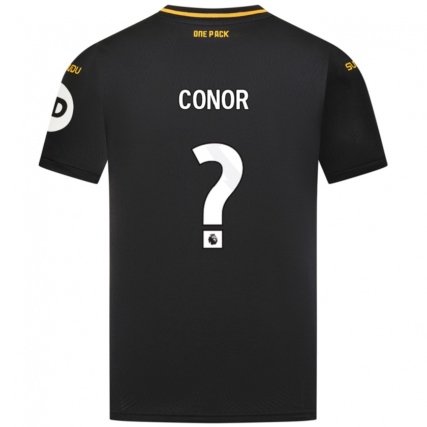 Kandiny Kinder Conor Mcleod #0 Schwarz Auswärtstrikot Trikot 2024/25 T-Shirt