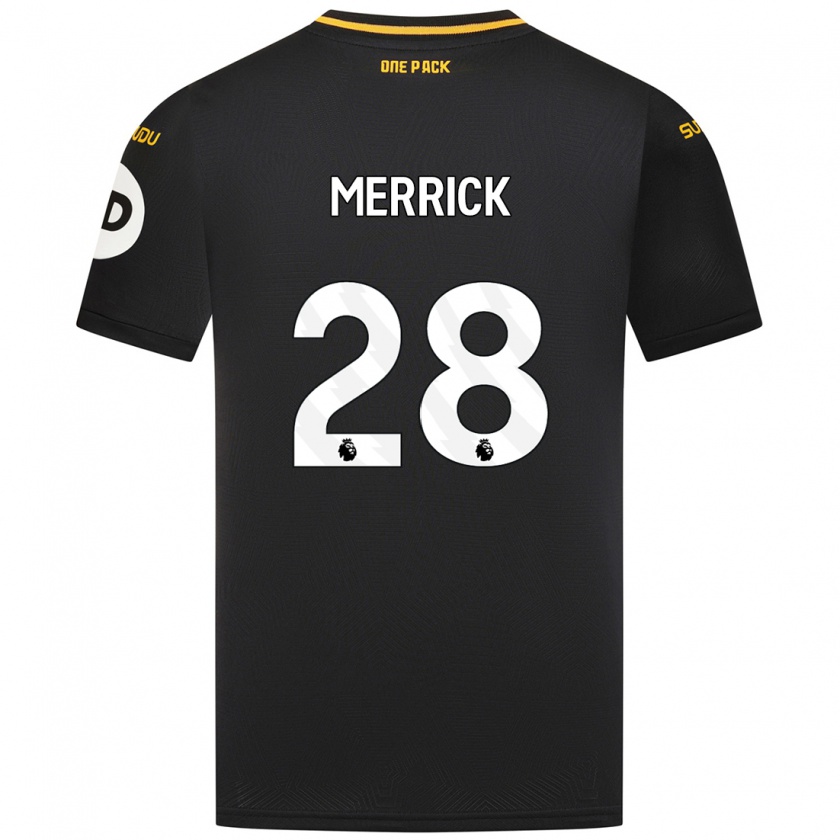 Kandiny Kinder Beth Merrick #28 Schwarz Auswärtstrikot Trikot 2024/25 T-Shirt