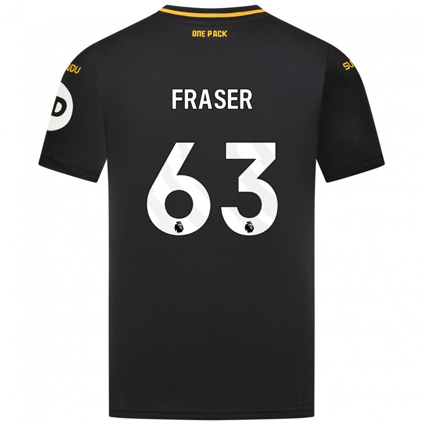 Kandiny Kinder Nathan Fraser #63 Schwarz Auswärtstrikot Trikot 2024/25 T-Shirt