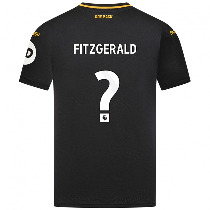 Kandiny Kinder Kyle Fitzgerald #0 Schwarz Auswärtstrikot Trikot 2024/25 T-Shirt