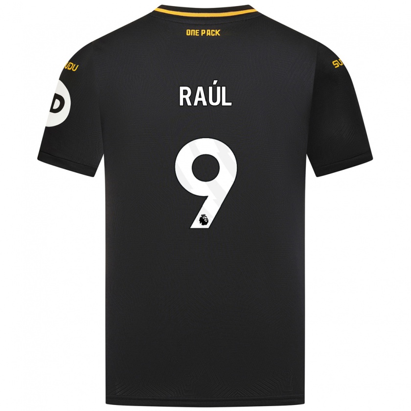 Kandiny Kinder Raul Jimenez #9 Schwarz Auswärtstrikot Trikot 2024/25 T-Shirt