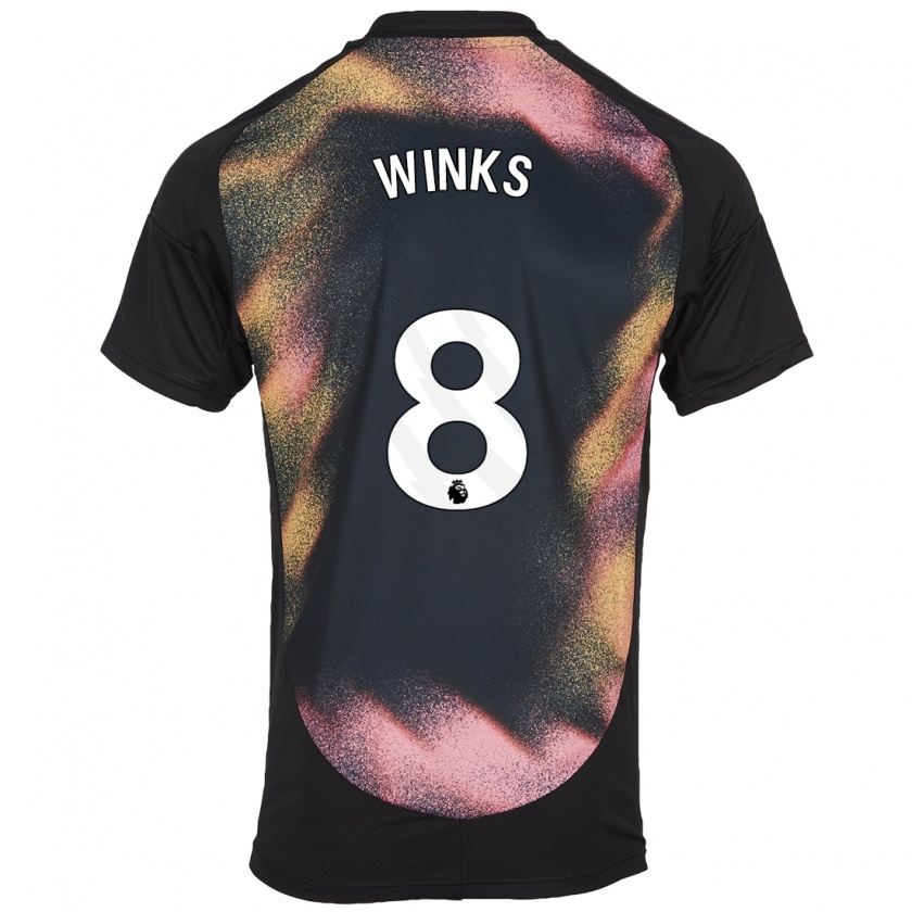 Kandiny Kinder Harry Winks #8 Schwarz Weiß Auswärtstrikot Trikot 2024/25 T-Shirt