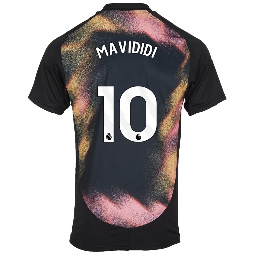 Kandiny Kinder Stephy Mavididi #10 Schwarz Weiß Auswärtstrikot Trikot 2024/25 T-Shirt