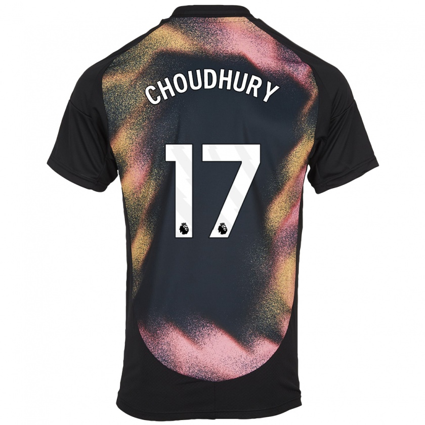 Kandiny Kinder Hamza Choudhury #17 Schwarz Weiß Auswärtstrikot Trikot 2024/25 T-Shirt