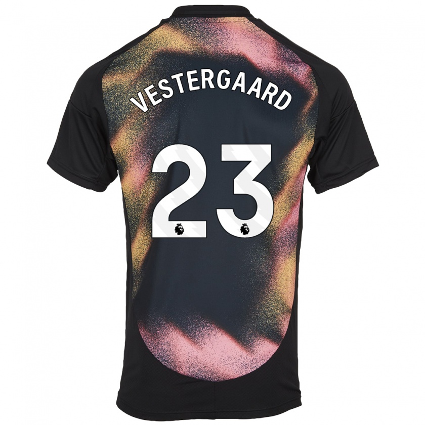 Kandiny Kinder Jannik Vestergaard #23 Schwarz Weiß Auswärtstrikot Trikot 2024/25 T-Shirt