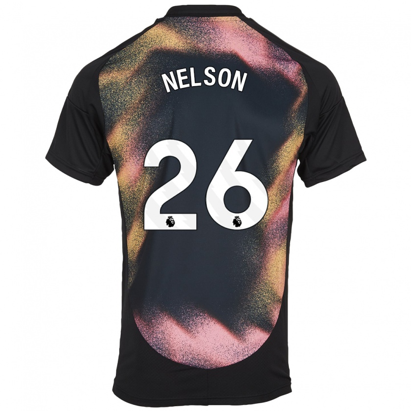 Kandiny Kinder Ben Nelson #26 Schwarz Weiß Auswärtstrikot Trikot 2024/25 T-Shirt