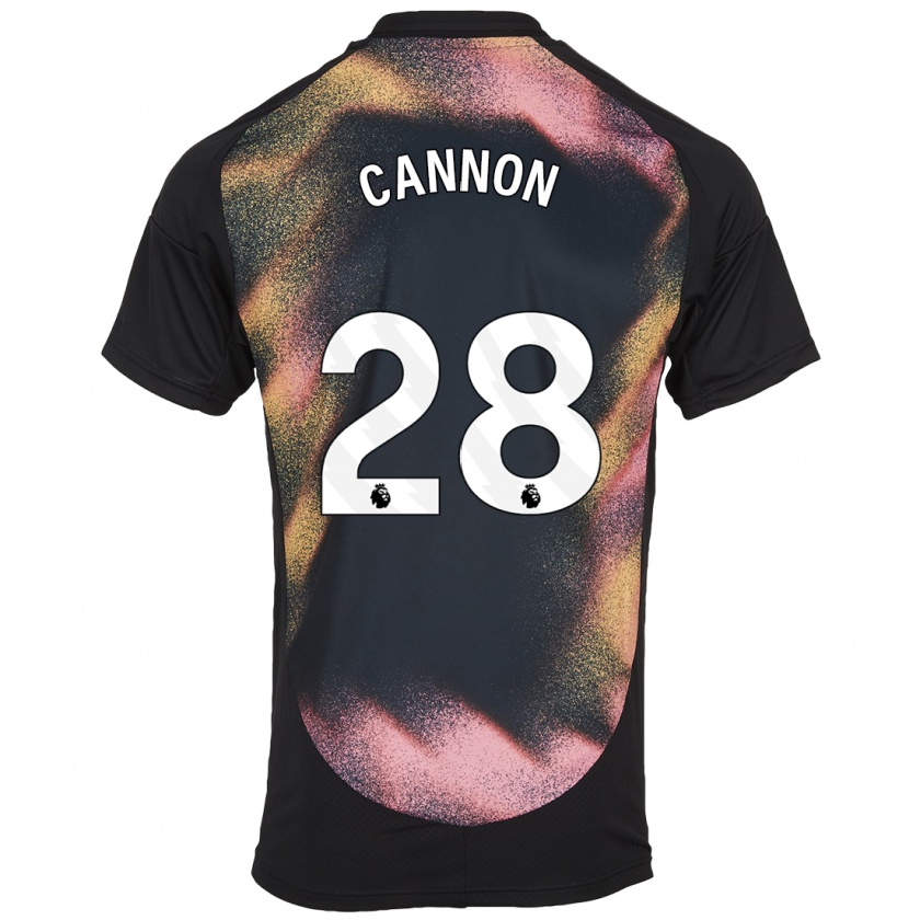 Kandiny Kinder Tom Cannon #28 Schwarz Weiß Auswärtstrikot Trikot 2024/25 T-Shirt