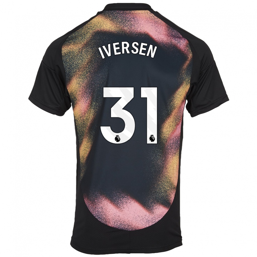 Kandiny Kinder Daniel Iversen #31 Schwarz Weiß Auswärtstrikot Trikot 2024/25 T-Shirt