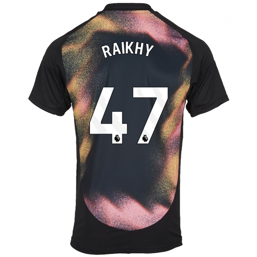 Kandiny Kinder Arjan Raikhy #47 Schwarz Weiß Auswärtstrikot Trikot 2024/25 T-Shirt