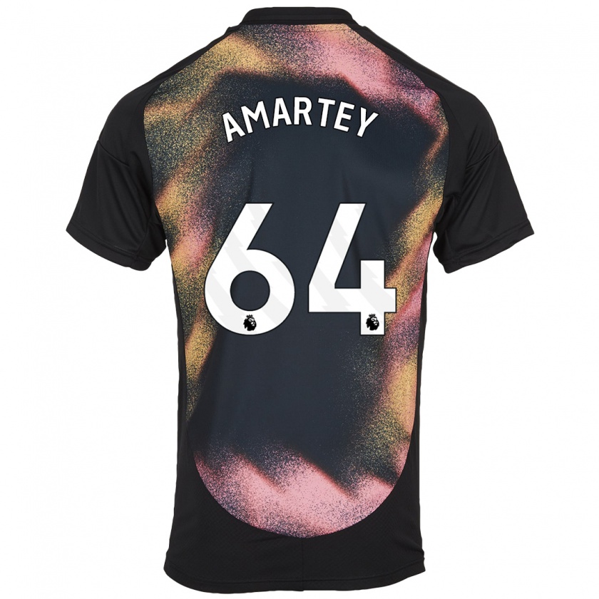 Kandiny Kinder Bobby Amartey #64 Schwarz Weiß Auswärtstrikot Trikot 2024/25 T-Shirt