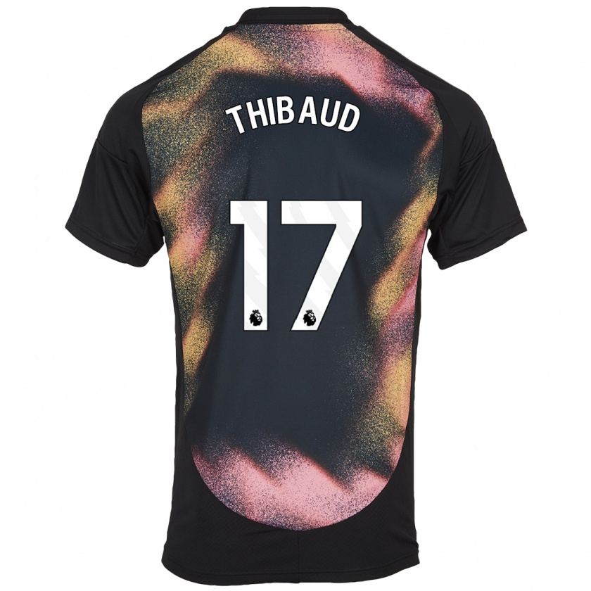 Kandiny Kinder Julie Thibaud #17 Schwarz Weiß Auswärtstrikot Trikot 2024/25 T-Shirt