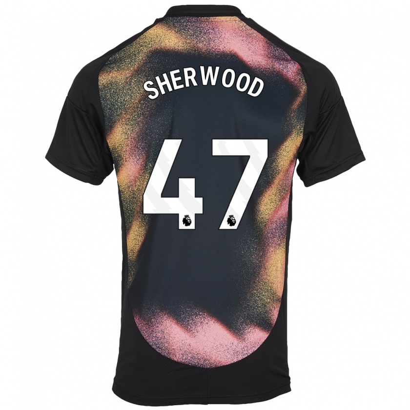 Kandiny Kinder Simone Sherwood #47 Schwarz Weiß Auswärtstrikot Trikot 2024/25 T-Shirt