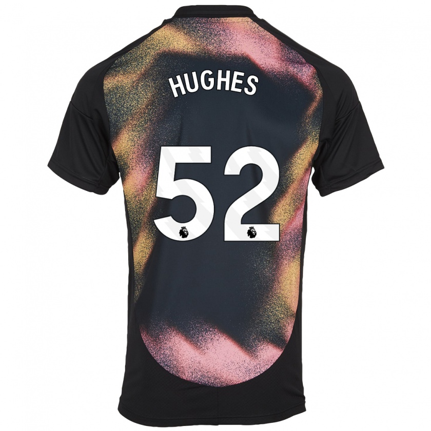 Kandiny Kinder Iestyn Hughes #52 Schwarz Weiß Auswärtstrikot Trikot 2024/25 T-Shirt