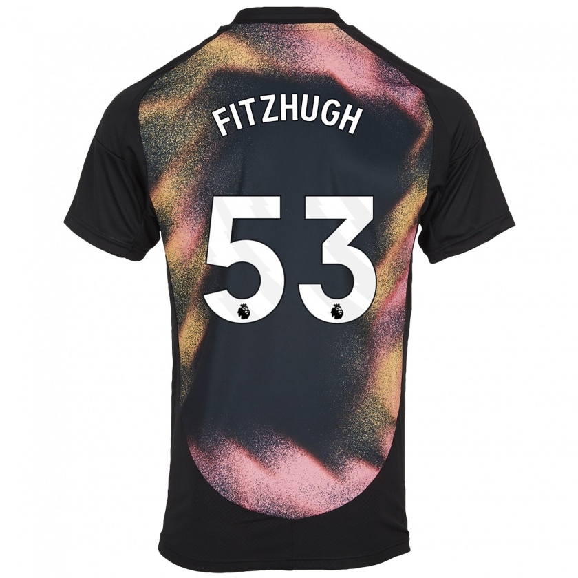 Kandiny Kinder Ethan Fitzhugh #53 Schwarz Weiß Auswärtstrikot Trikot 2024/25 T-Shirt