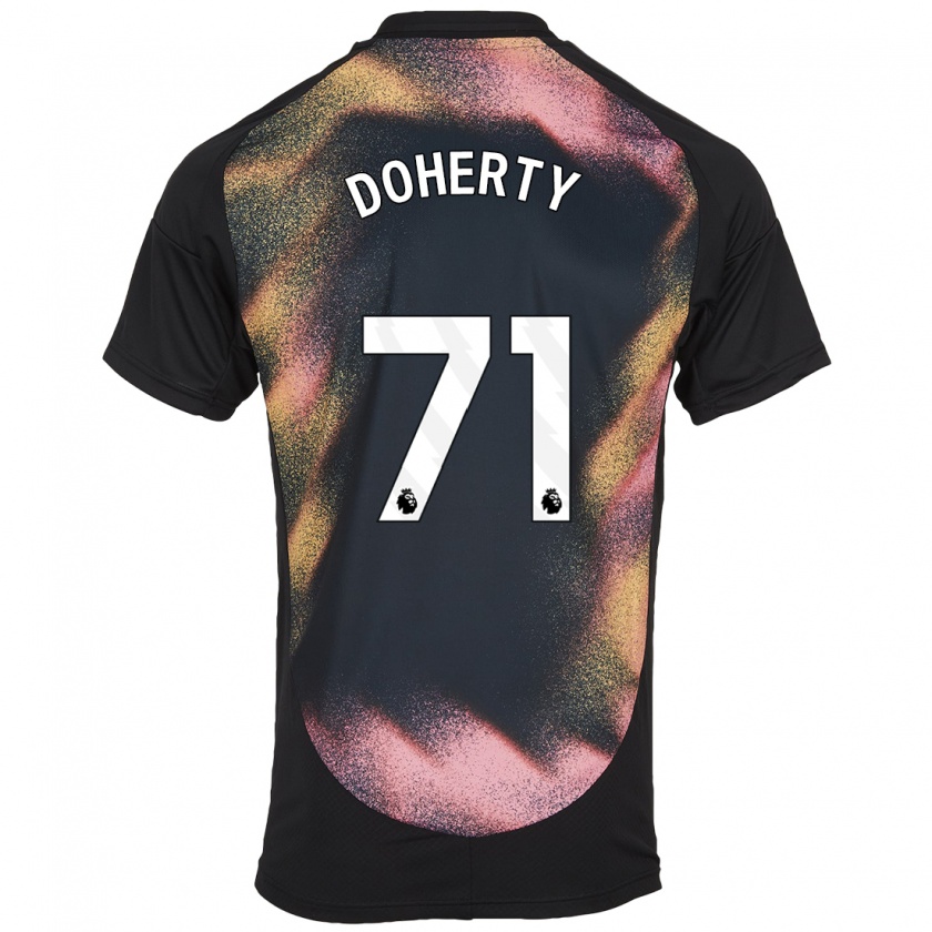 Kandiny Kinder Arlo Doherty #71 Schwarz Weiß Auswärtstrikot Trikot 2024/25 T-Shirt