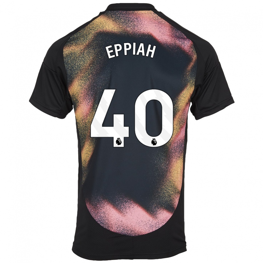 Kandiny Kinder Josh Eppiah #40 Schwarz Weiß Auswärtstrikot Trikot 2024/25 T-Shirt