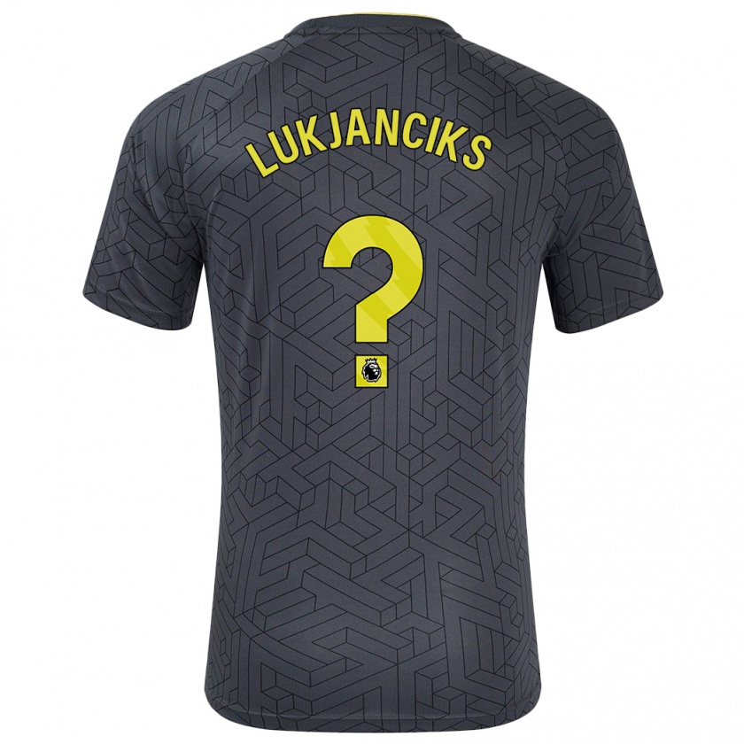 Kandiny Kinder Douglass Lukjanciks #0 Schwarz Gelb Auswärtstrikot Trikot 2024/25 T-Shirt