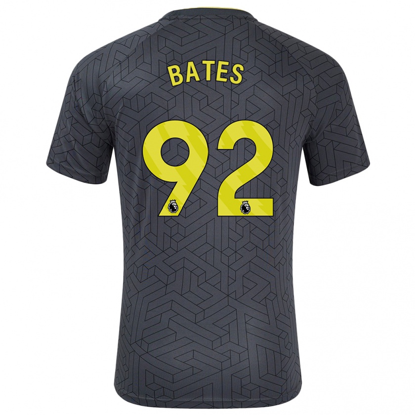 Kandiny Kinder Callum Bates #92 Schwarz Gelb Auswärtstrikot Trikot 2024/25 T-Shirt