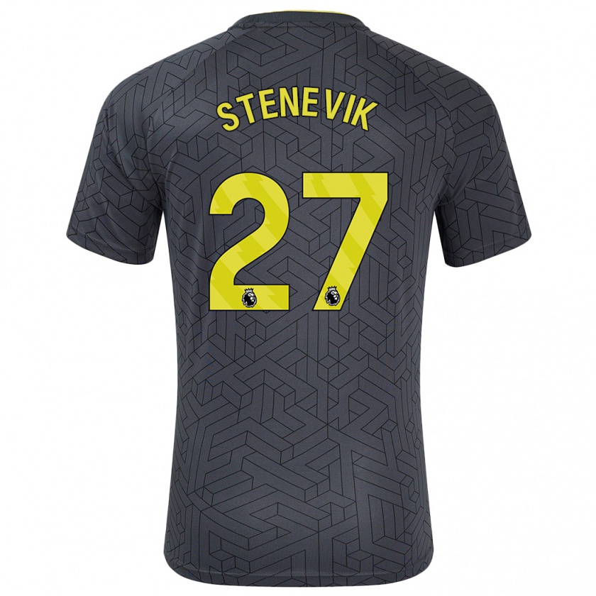 Kandiny Kinder Elise Stenevik #27 Schwarz Gelb Auswärtstrikot Trikot 2024/25 T-Shirt