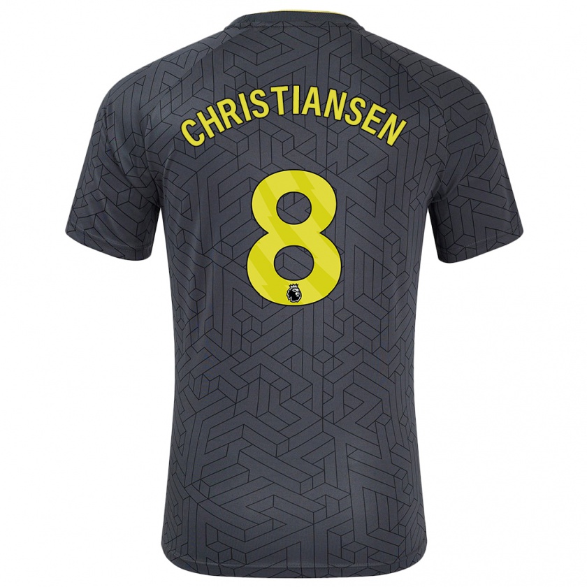 Kandiny Kinder Izzy Christiansen #8 Schwarz Gelb Auswärtstrikot Trikot 2024/25 T-Shirt