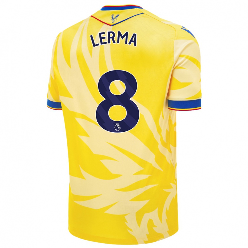 Kandiny Kinder Jefferson Lerma #8 Gelb Auswärtstrikot Trikot 2024/25 T-Shirt