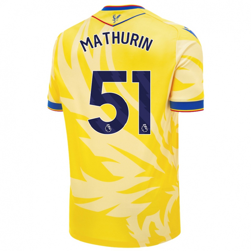 Kandiny Kinder Roshaun Mathurin #51 Gelb Auswärtstrikot Trikot 2024/25 T-Shirt