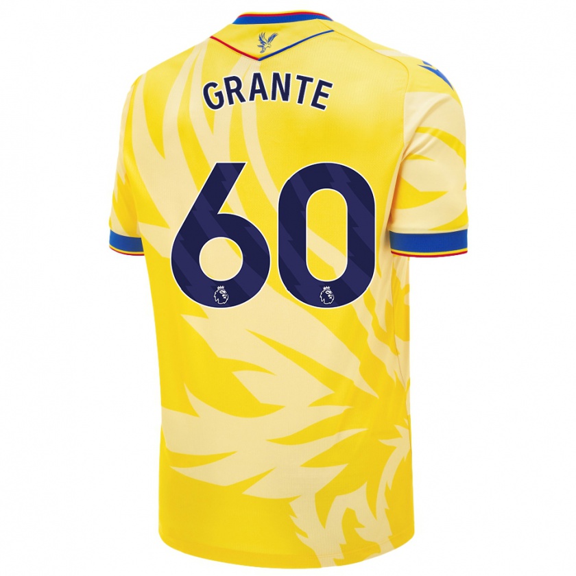 Kandiny Kinder Jake Grante #60 Gelb Auswärtstrikot Trikot 2024/25 T-Shirt