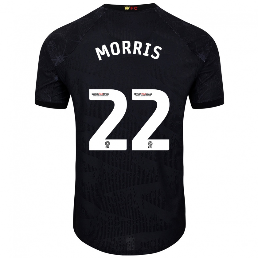 Kandiny Kinder James Morris #22 Schwarz Weiß Auswärtstrikot Trikot 2024/25 T-Shirt