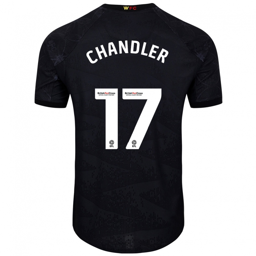 Kandiny Kinder Megan Chandler #17 Schwarz Weiß Auswärtstrikot Trikot 2024/25 T-Shirt