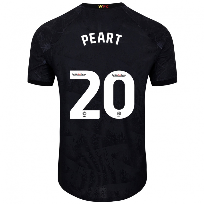 Kandiny Kinder Kalani Peart #20 Schwarz Weiß Auswärtstrikot Trikot 2024/25 T-Shirt