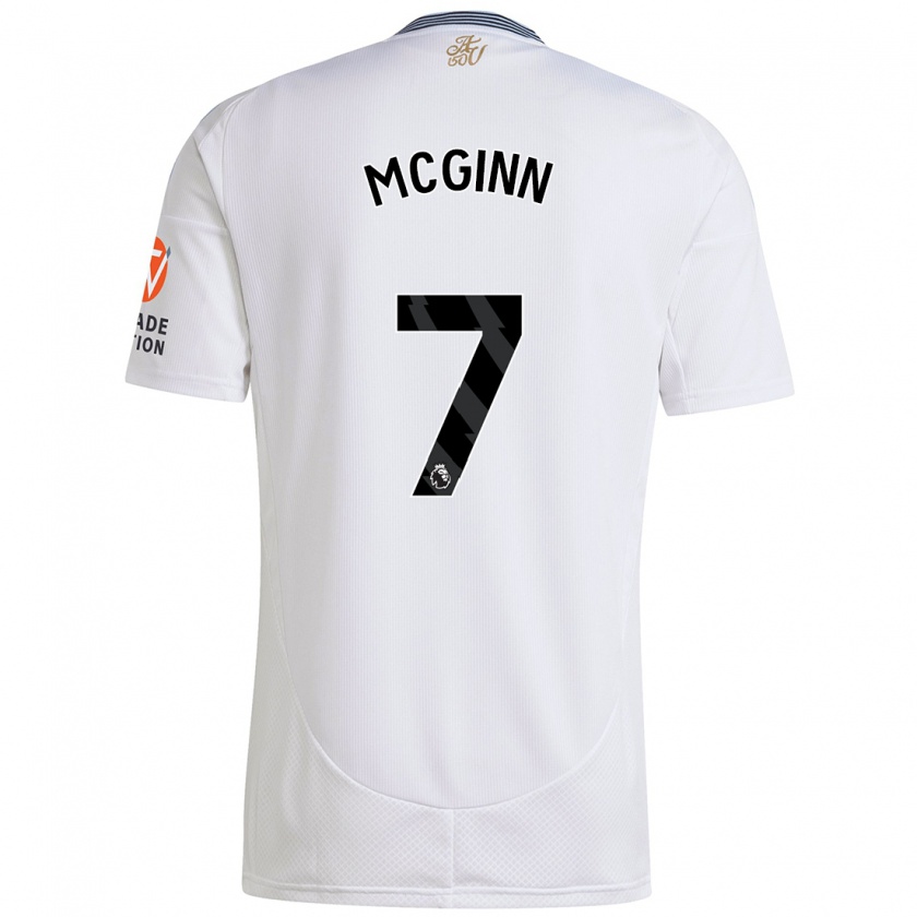 Kandiny Kinder John Mcginn #7 Weiß Auswärtstrikot Trikot 2024/25 T-Shirt