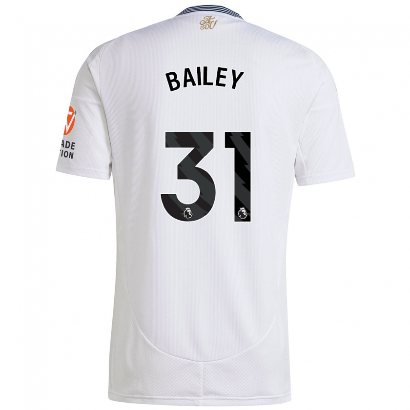 Kandiny Kinder Leon Bailey #31 Weiß Auswärtstrikot Trikot 2024/25 T-Shirt