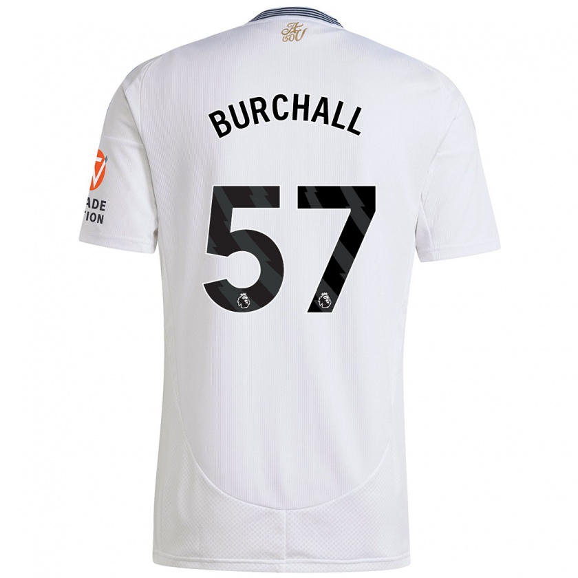 Kandiny Kinder Ajani Burchall #57 Weiß Auswärtstrikot Trikot 2024/25 T-Shirt