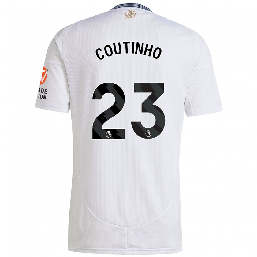 Kandiny Kinder Philippe Coutinho #23 Weiß Auswärtstrikot Trikot 2024/25 T-Shirt