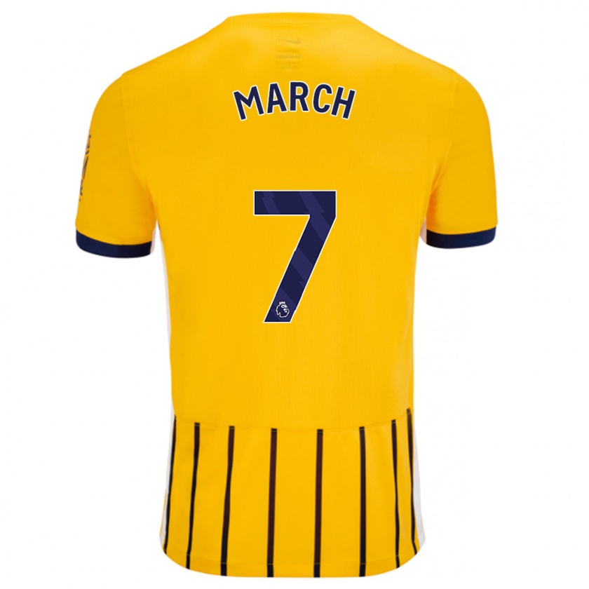 Kandiny Kinder Solly March #7 Gold Blau Nadelstreifen Auswärtstrikot Trikot 2024/25 T-Shirt