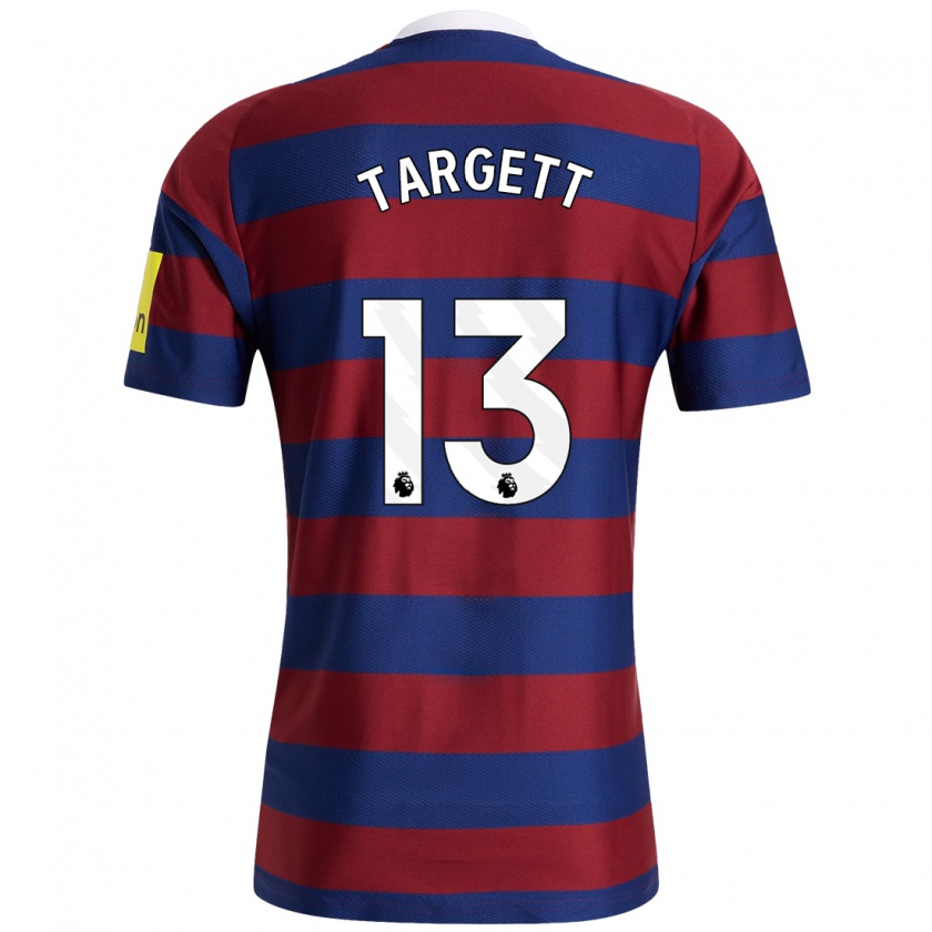 Kandiny Kinder Matt Targett #13 Burgunderrot Marineblau Auswärtstrikot Trikot 2024/25 T-Shirt