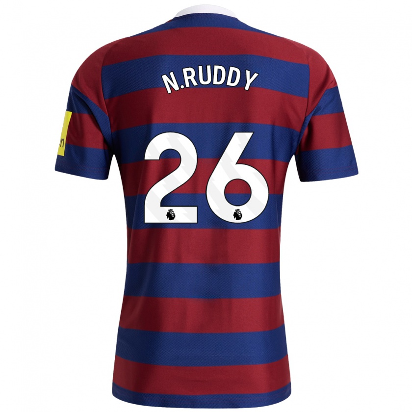 Kandiny Kinder John Ruddy #26 Burgunderrot Marineblau Auswärtstrikot Trikot 2024/25 T-Shirt