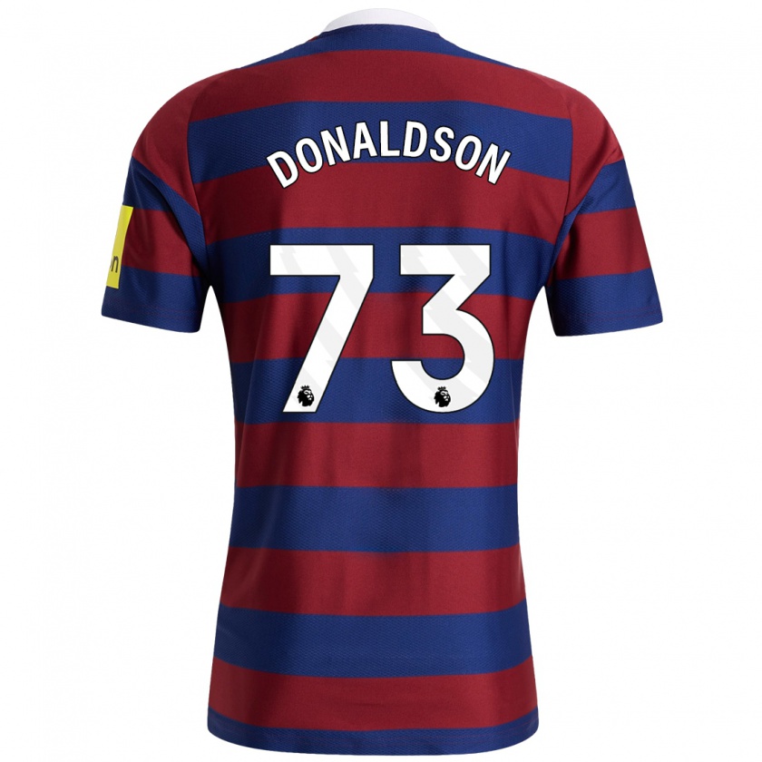 Kandiny Kinder Josh Donaldson #73 Burgunderrot Marineblau Auswärtstrikot Trikot 2024/25 T-Shirt