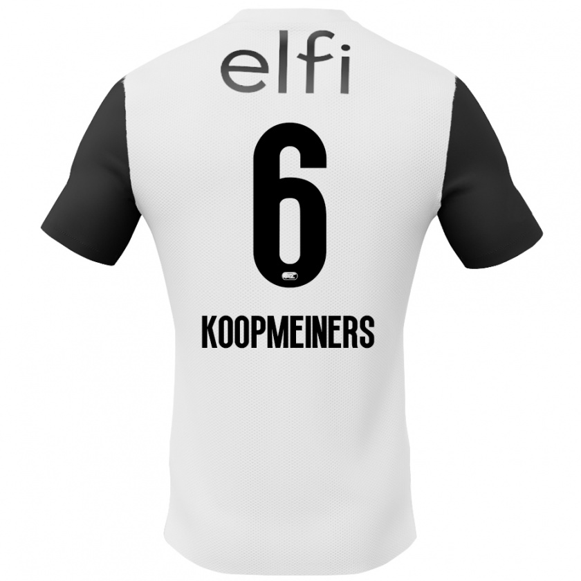 Kandiny Kinder Peer Koopmeiners #6 Weiß Schwarz Auswärtstrikot Trikot 2024/25 T-Shirt