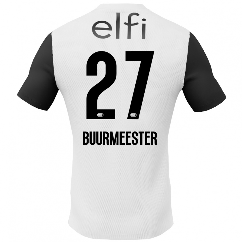 Kandiny Kinder Zico Buurmeester #27 Weiß Schwarz Auswärtstrikot Trikot 2024/25 T-Shirt