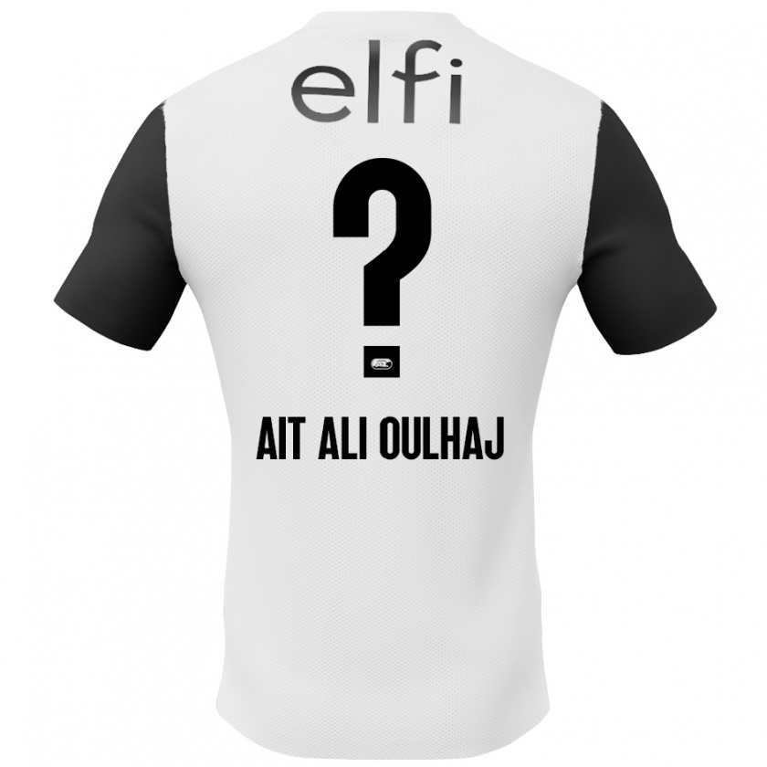 Kandiny Kinder Adam Ait Ali Oulhaj #0 Weiß Schwarz Auswärtstrikot Trikot 2024/25 T-Shirt