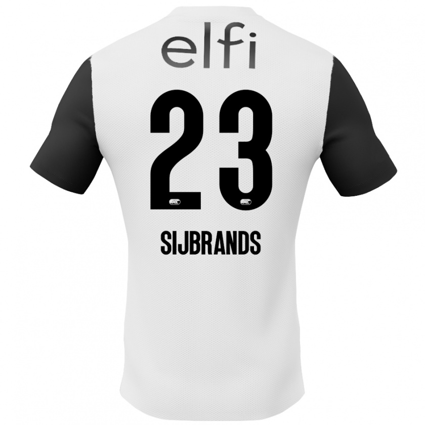 Kandiny Kinder Julian Sijbrands #23 Weiß Schwarz Auswärtstrikot Trikot 2024/25 T-Shirt